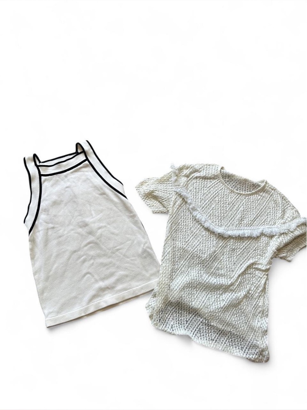 Women’s Zara white knit fall workwear top bundle
